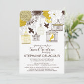 Gelbe Vintage Geburtskästen 16 . Geburtstag Einlad Einladung (Stehend Vorderseite)