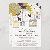 Gelbe Vintage Geburtskästen 16 . Geburtstag Einlad Einladung (Vorne/Hinten)