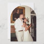 Gelbe Vintage, gestreifte Hochzeit Einladung (Rückseite)