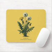 Gelbe Vintage Kronleuchter-Blume Mousepad (Mit Mouse)