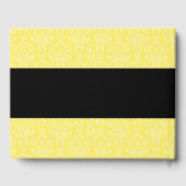 Gelbe Vintage Musterhochzeit Gästebuch (Rückseite)