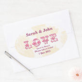 Gelbe Vintage Rose Candy Buffet Sticker (Umschlag)