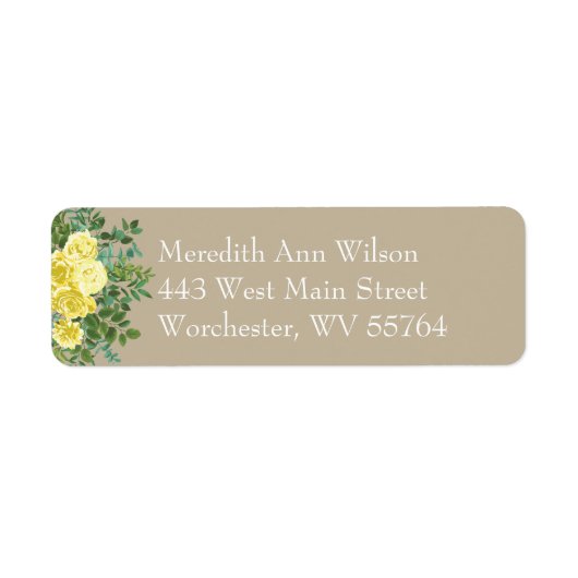 Gelbe Vintage Rose Elegante Hochzeit (Vorne)