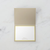 Gelbe Vintage Rose Elegante Hochzeit Dankeskarte (Innenseite)