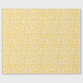 Gelbe Vintage Viktorianische Damaske Nahtloses Mus Geschenkpapier (Flach)