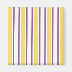 Gelbe, violette und weiße Bonbonstreifen Magnet