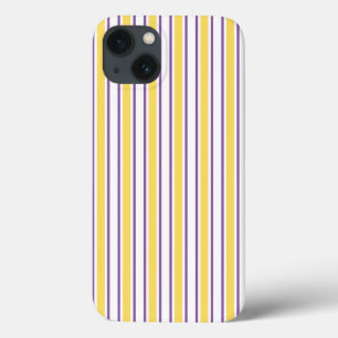 Gelbe, violette und weiße Candy-Streifen Case-Mate iPhone Hülle