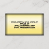 Gelbe Visitenkarte für Motorradreparaturen (Rückseite)