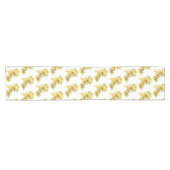 Gelbe Vögel auf einem Muster eines Zweiges Kurzer Tischläufer (Horizontal)