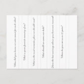 Gelbe Vögel, die sprechen, verließ eine Note Hinweiskarte (Rückseite)