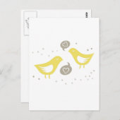 gelbe Vögel, die über Liebe sprechen Postkarte (Vorne/Hinten)