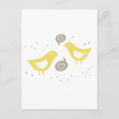 gelbe Vögel, die über Liebe sprechen Postkarte (Vorderseite)