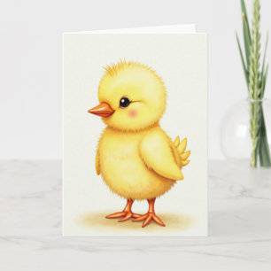 Gelbe Vogel-Einfachkunstkarte Karte