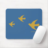 Gelbe Vogel-Mausunterlage Mousepad (Mit Mouse)