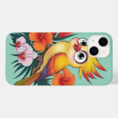 Gelbe Vögel mit Blume Case-Mate iPhone Hülle (Rückseite (Horizontal))