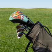 Gelbe Vögel mit Blume Golf Headcover (In SItu)