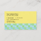 Gelbe Vogel-Patchwork-Visitenkarte V Visitenkarte (Rückseite)