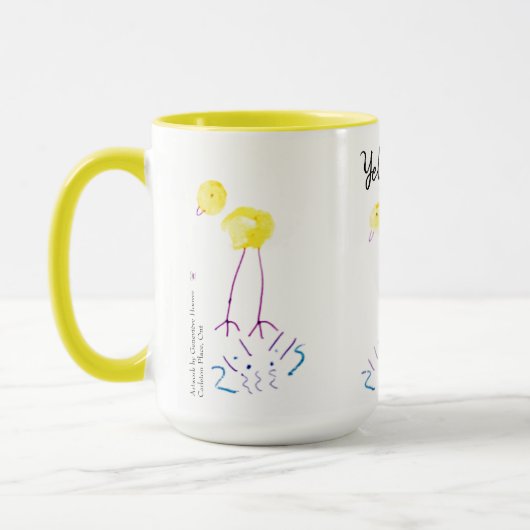 Gelbe Vögel - wunderlich - niedlich Tasse (Links)