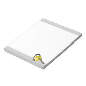Gelbe Vogelparus Große Cartoon Illustration Notizblock (Rotiert)