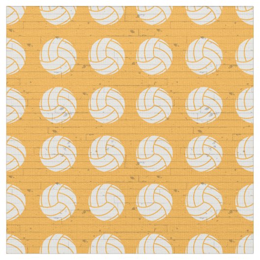 Gelbe Volleyball-Holzfußboden Gemustert Stoff (Nahaufnahme)