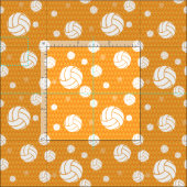 Gelbe Volleyball Zickzack Gemustert Stoff (Kachel)