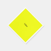 Gelbe Vollfarbenneoname oder Text löschen Serviette (Ecke)