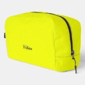 Gelbe Vollfarbenneoname oder Text löschen Waschbeutel (Rechte Ecke)