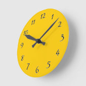 Gelbe Vorlage Runde Wanduhr (Winkel)