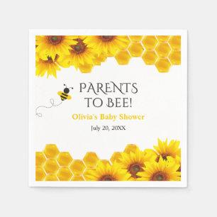 Gelbe Waben-Eltern für Baby Shower Biene  Serviette