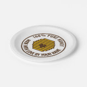 Gelbe Wabenplatten Pappteller (Schrägansicht)