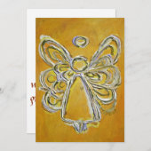 Gelbe Wächter Engel Custom Einladung oder Einladun (Vorne/Hinten)