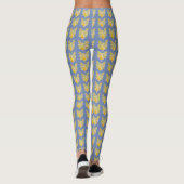 Gelbe Wächter Engel Kunst Leggings (Rückseite)