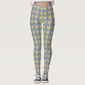 Gelbe Wächter Engel Kunst Leggings (Vorderseite)