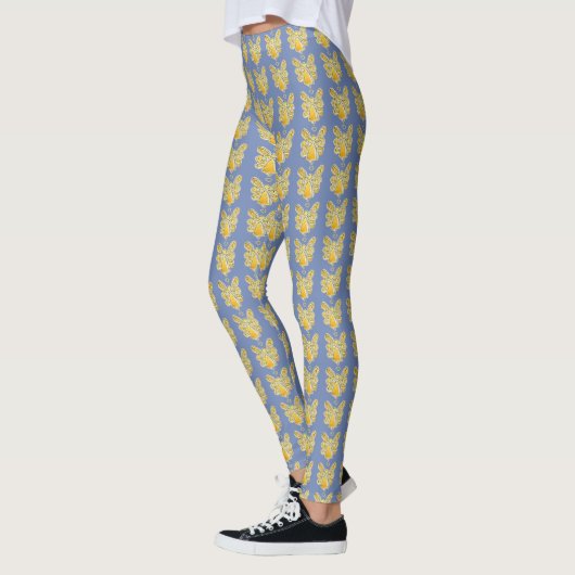 Gelbe Wächter Engel Kunst Leggings (Links)