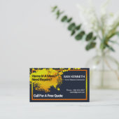 Gelbe Wandfarbe Spritzer Zuhause Reparatur Visitenkarte (Stehend Vorderseite)