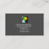 Gelbe Wandfarbe Spritzer Zuhause Reparatur Visitenkarte (Rückseite)