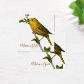Gelbe Warbler "Nature's Gold" gedruckte Kunstkarte (Schreibtisch)
