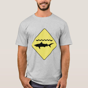 Gelbe 'Warn-Hai'-Schilder T-Shirt