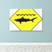 Gelbe "Warnhaie"-Schildkröte Leinwanddruck (Insitu (Holzboden))