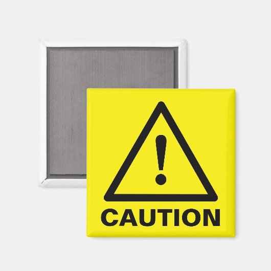 Gelbe Warnschildmagnete Magnet (Vorderseite/Rückseite)