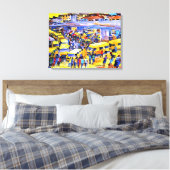 Gelbe Warteschlange Leinwanddruck (Insitu (Schlafzimmer))