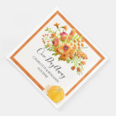 Gelbe Wasserfarbe Blumenpumpen Probe Serviette (Ecke)