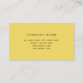 Gelbe Wasserfarbe Blüten & Grüne Beruflich Visitenkarte (Rückseite)