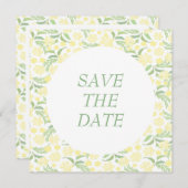 Gelbe Wasserfarbe Elegante Hochzeit mit Flora Save The Date (Vorne/Hinten)