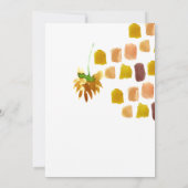Gelbe Wasserfarbe Florals Frühlingsschmerzen Einladung (Rückseite)