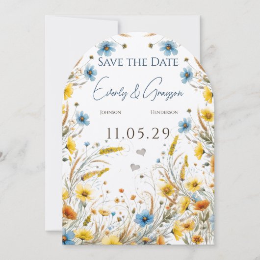 Gelbe Wasserfarbe Lugano Einladung (Vorderseite)