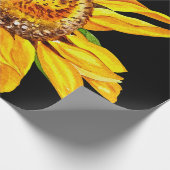 Gelbe Wasserfarbe Sonnenblume Geschenkpapier (Ecke)