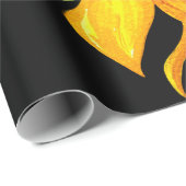 Gelbe Wasserfarbe Sonnenblume Geschenkpapier (Rolleneckpunkt)