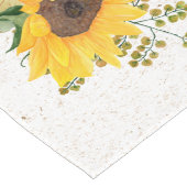 Gelbe Wasserfarbe Sonnenblumen Großer Tischläufer (Ecke)