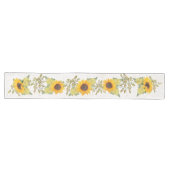 Gelbe Wasserfarbe Sonnenblumen Großer Tischläufer (Horizontal)